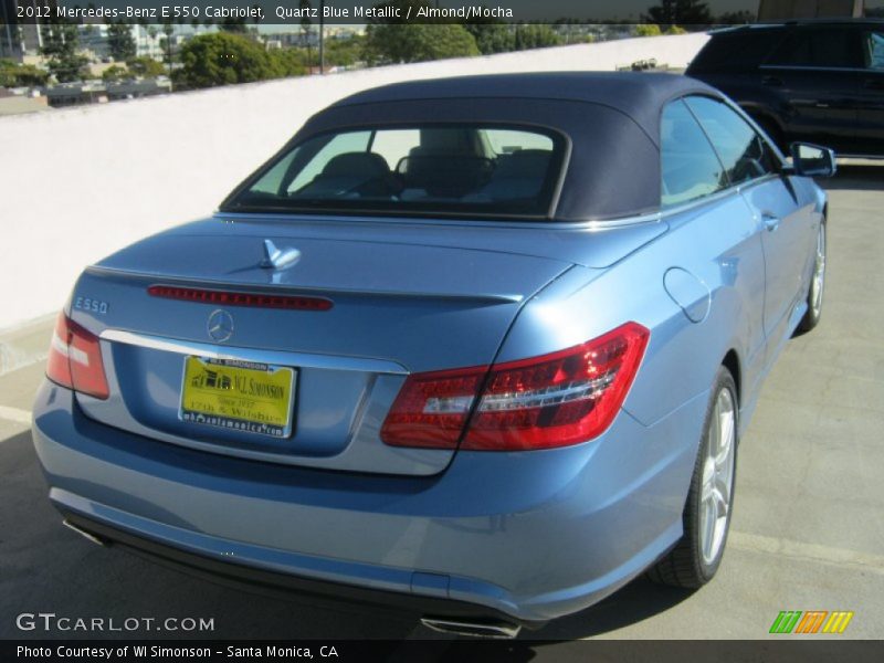 Quartz Blue Metallic / Almond/Mocha 2012 Mercedes-Benz E 550 Cabriolet