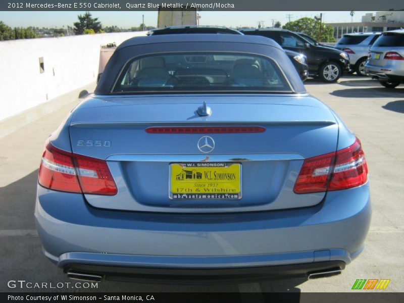 Quartz Blue Metallic / Almond/Mocha 2012 Mercedes-Benz E 550 Cabriolet