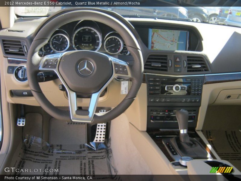 Quartz Blue Metallic / Almond/Mocha 2012 Mercedes-Benz E 550 Cabriolet