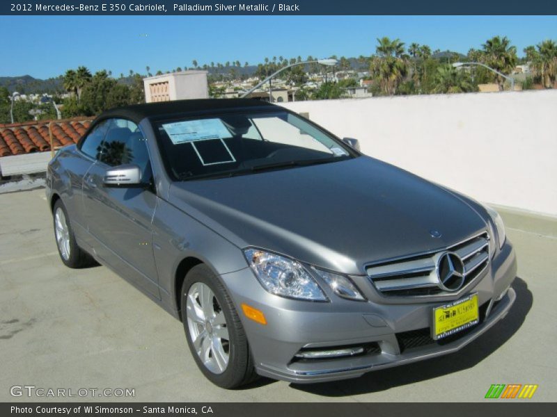 Palladium Silver Metallic / Black 2012 Mercedes-Benz E 350 Cabriolet