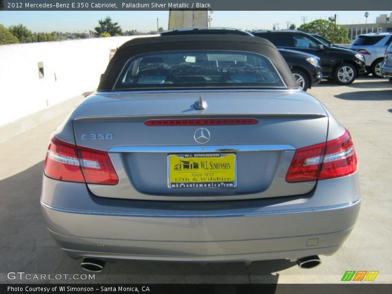 Palladium Silver Metallic / Black 2012 Mercedes-Benz E 350 Cabriolet