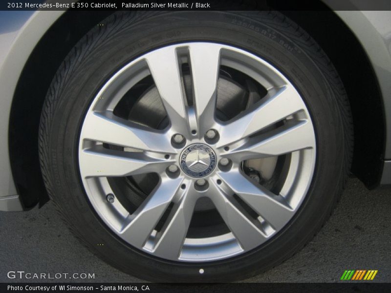 Palladium Silver Metallic / Black 2012 Mercedes-Benz E 350 Cabriolet