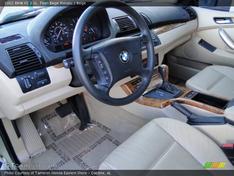 Pearl Beige Metallic / Beige 2002 BMW X5 3.0i