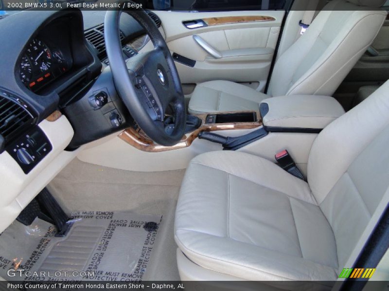 Pearl Beige Metallic / Beige 2002 BMW X5 3.0i