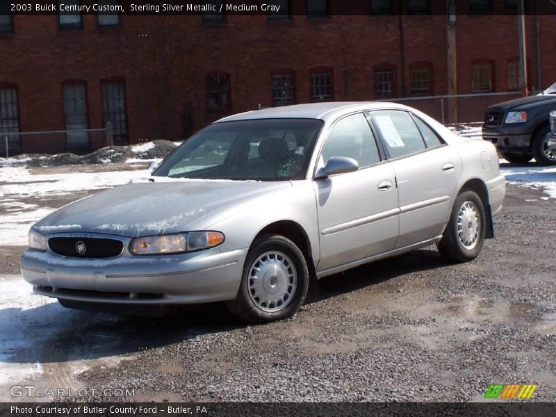 Sterling Silver Metallic / Medium Gray 2003 Buick Century Custom