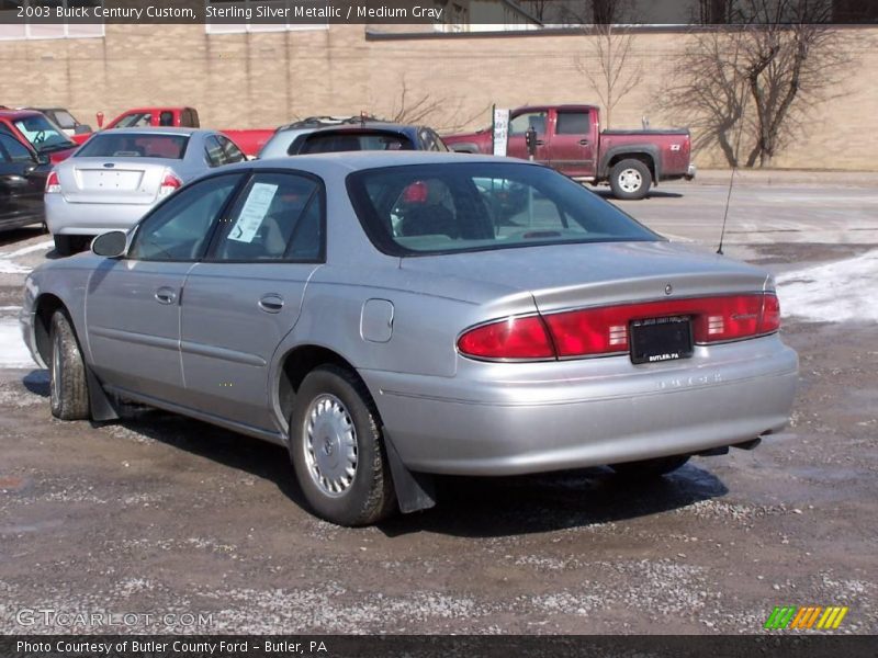Sterling Silver Metallic / Medium Gray 2003 Buick Century Custom