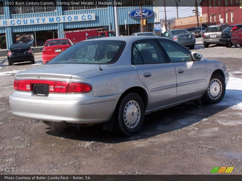 Sterling Silver Metallic / Medium Gray 2003 Buick Century Custom