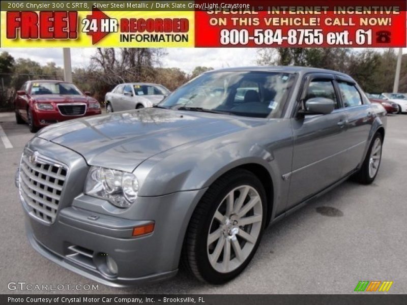 Silver Steel Metallic / Dark Slate Gray/Light Graystone 2006 Chrysler 300 C SRT8