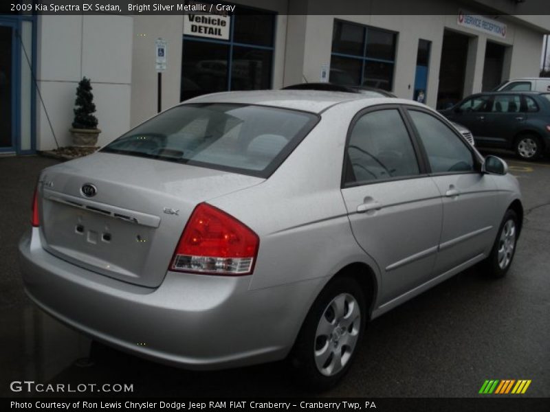 Bright Silver Metallic / Gray 2009 Kia Spectra EX Sedan