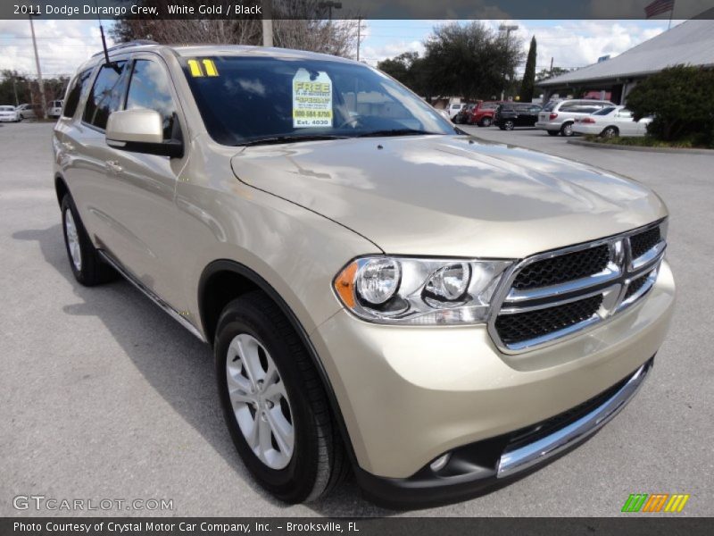 White Gold / Black 2011 Dodge Durango Crew