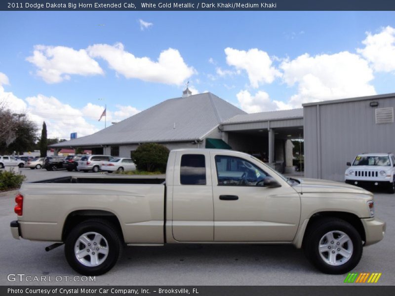 White Gold Metallic / Dark Khaki/Medium Khaki 2011 Dodge Dakota Big Horn Extended Cab