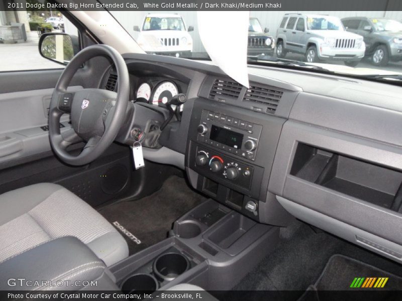 White Gold Metallic / Dark Khaki/Medium Khaki 2011 Dodge Dakota Big Horn Extended Cab