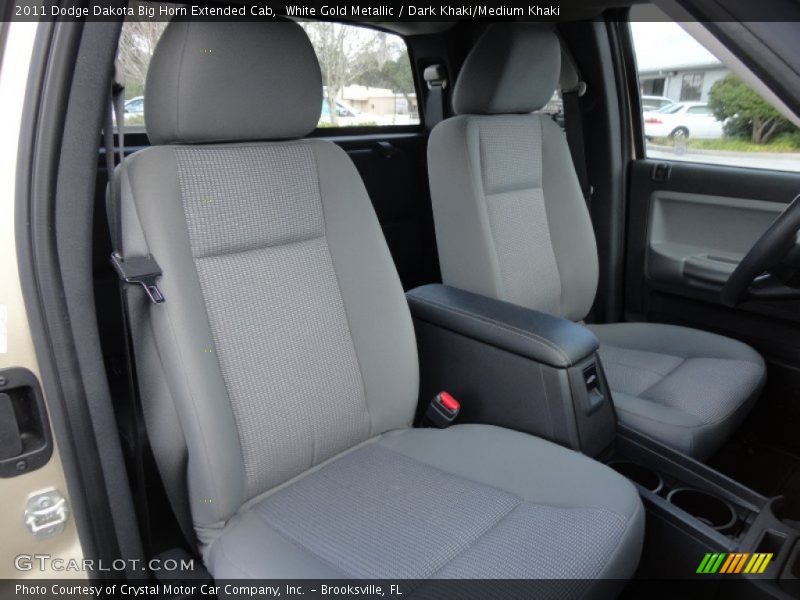 White Gold Metallic / Dark Khaki/Medium Khaki 2011 Dodge Dakota Big Horn Extended Cab