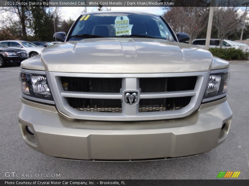 White Gold Metallic / Dark Khaki/Medium Khaki 2011 Dodge Dakota Big Horn Extended Cab