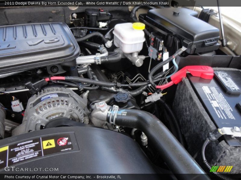 White Gold Metallic / Dark Khaki/Medium Khaki 2011 Dodge Dakota Big Horn Extended Cab