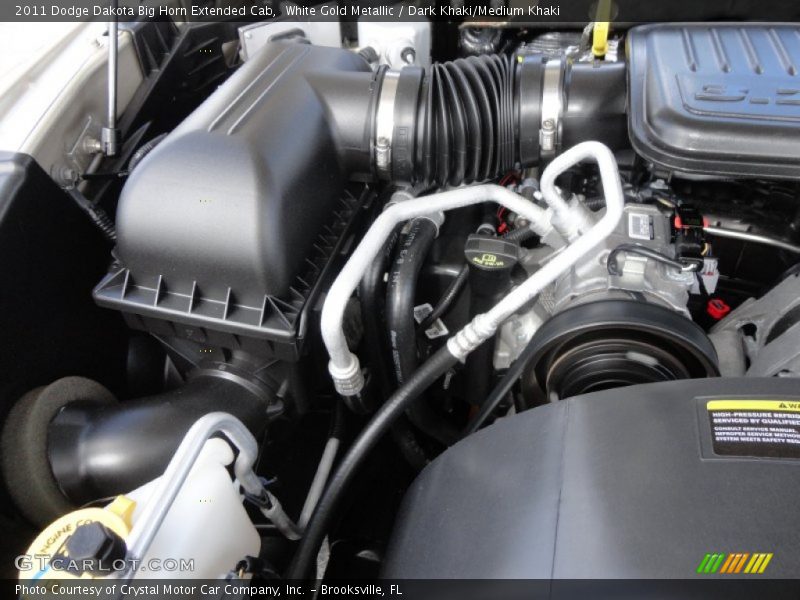 White Gold Metallic / Dark Khaki/Medium Khaki 2011 Dodge Dakota Big Horn Extended Cab