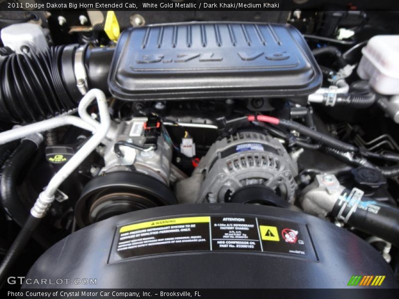 White Gold Metallic / Dark Khaki/Medium Khaki 2011 Dodge Dakota Big Horn Extended Cab