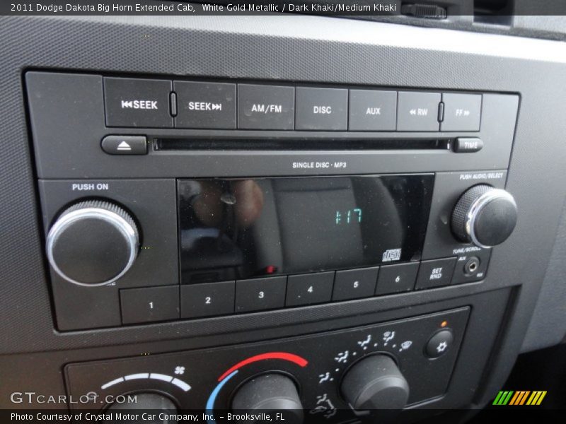 White Gold Metallic / Dark Khaki/Medium Khaki 2011 Dodge Dakota Big Horn Extended Cab