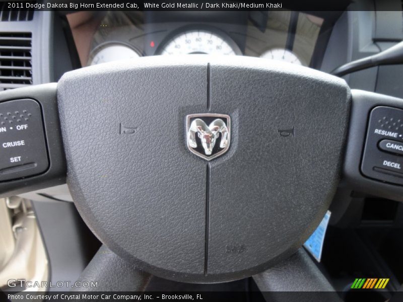 White Gold Metallic / Dark Khaki/Medium Khaki 2011 Dodge Dakota Big Horn Extended Cab