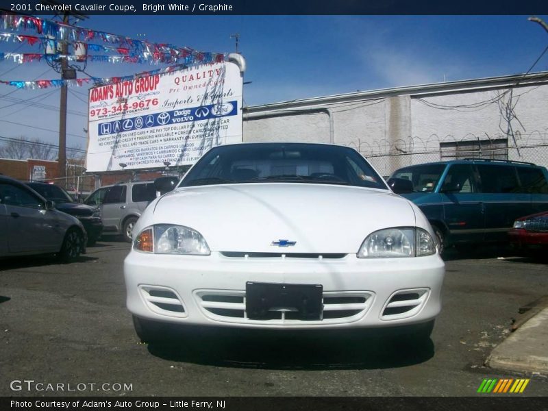 Bright White / Graphite 2001 Chevrolet Cavalier Coupe