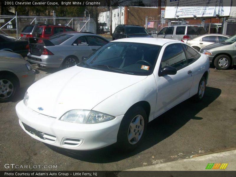 Bright White / Graphite 2001 Chevrolet Cavalier Coupe