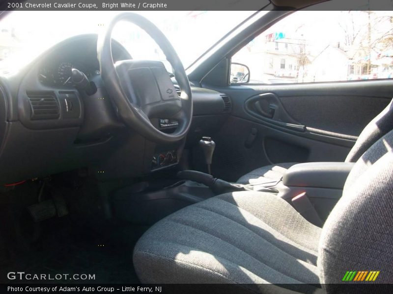 Bright White / Graphite 2001 Chevrolet Cavalier Coupe
