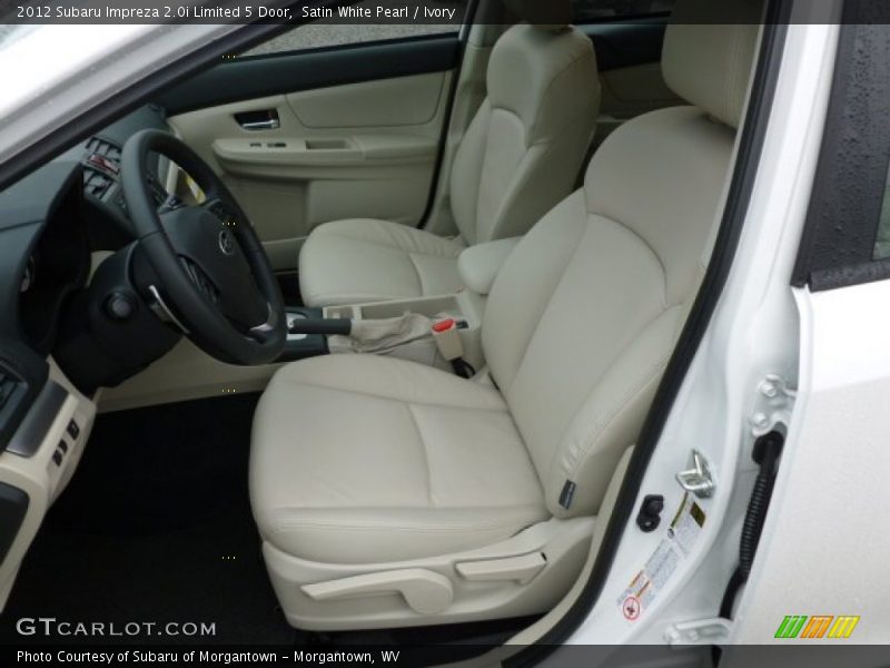 Satin White Pearl / Ivory 2012 Subaru Impreza 2.0i Limited 5 Door
