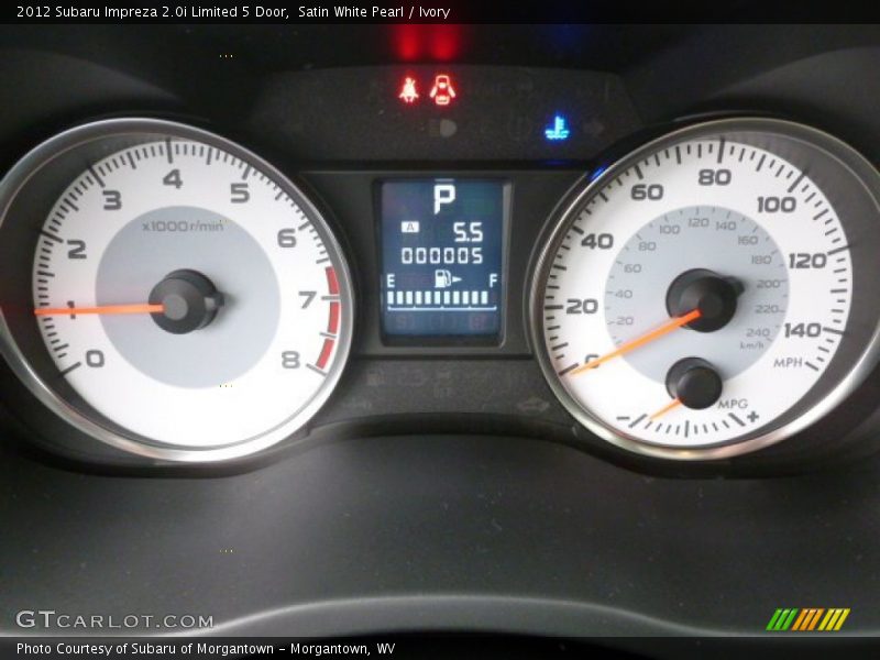 Satin White Pearl / Ivory 2012 Subaru Impreza 2.0i Limited 5 Door