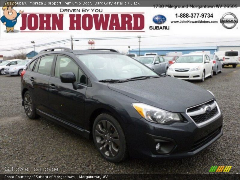 Dark Gray Metallic / Black 2012 Subaru Impreza 2.0i Sport Premium 5 Door