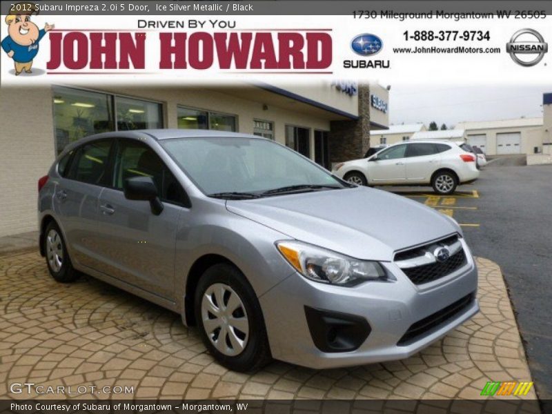 Ice Silver Metallic / Black 2012 Subaru Impreza 2.0i 5 Door