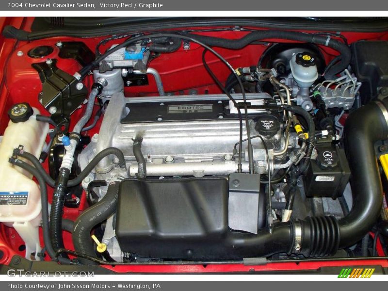 Victory Red / Graphite 2004 Chevrolet Cavalier Sedan