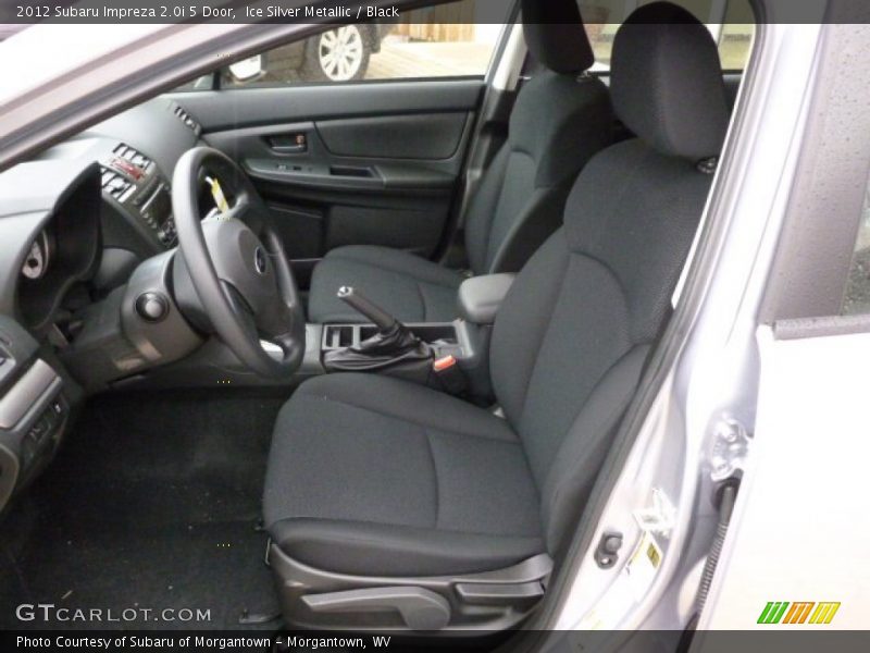 Ice Silver Metallic / Black 2012 Subaru Impreza 2.0i 5 Door