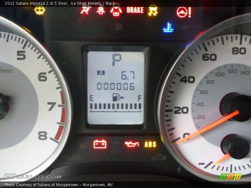 Ice Silver Metallic / Black 2012 Subaru Impreza 2.0i 5 Door