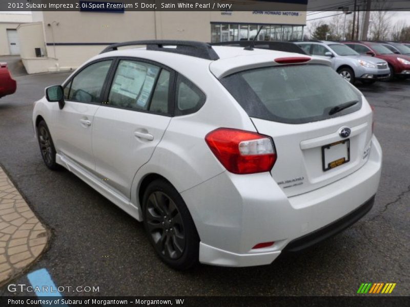 Satin White Pearl / Ivory 2012 Subaru Impreza 2.0i Sport Premium 5 Door