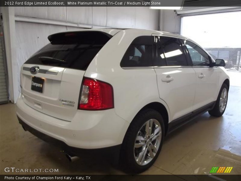 White Platinum Metallic Tri-Coat / Medium Light Stone 2012 Ford Edge Limited EcoBoost