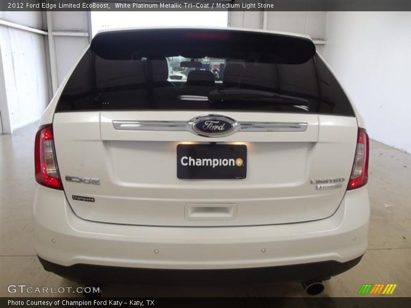 White Platinum Metallic Tri-Coat / Medium Light Stone 2012 Ford Edge Limited EcoBoost