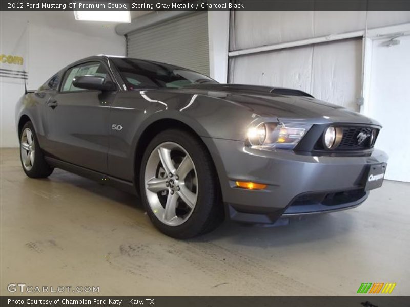 Sterling Gray Metallic / Charcoal Black 2012 Ford Mustang GT Premium Coupe