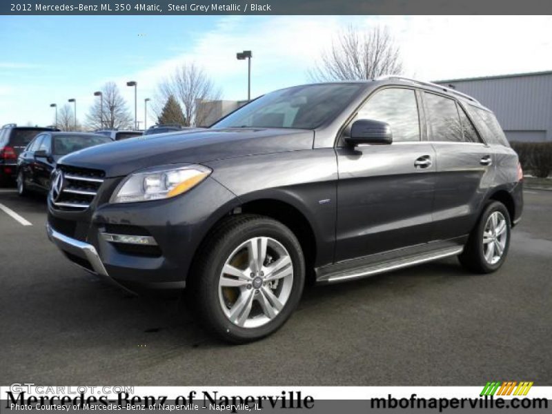 Steel Grey Metallic / Black 2012 Mercedes-Benz ML 350 4Matic