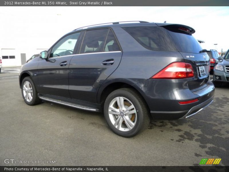 Steel Grey Metallic / Black 2012 Mercedes-Benz ML 350 4Matic