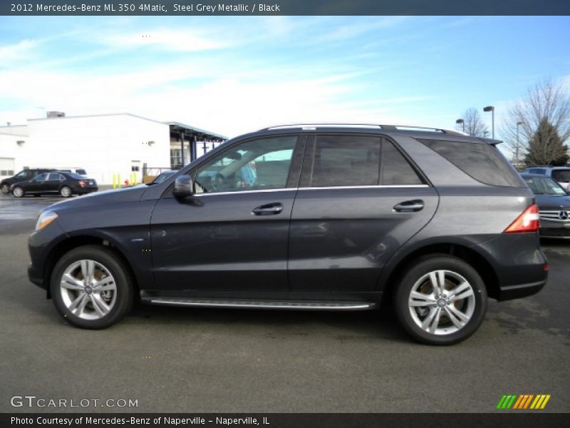 Steel Grey Metallic / Black 2012 Mercedes-Benz ML 350 4Matic