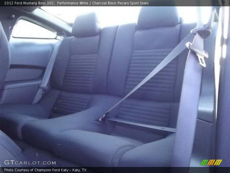 Rear Seat of 2012 Mustang Boss 302