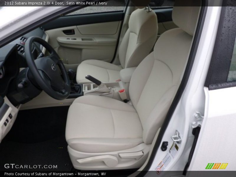 Front Seat of 2012 Impreza 2.0i 4 Door