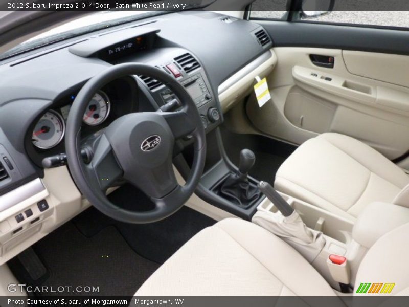 Ivory Interior - 2012 Impreza 2.0i 4 Door 