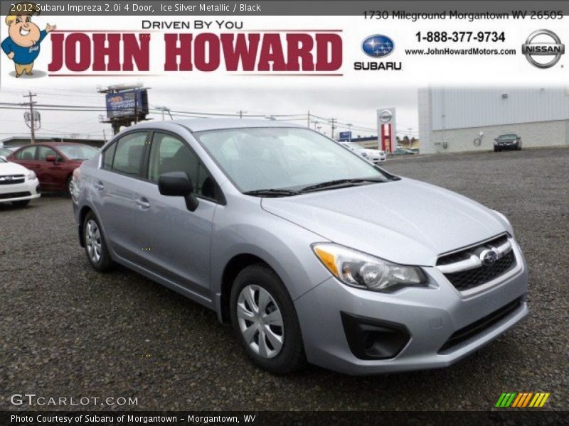 Ice Silver Metallic / Black 2012 Subaru Impreza 2.0i 4 Door