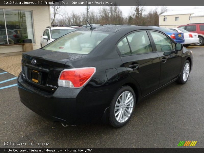 Obsidian Black Pearl / Ivory 2012 Subaru Impreza 2.0i Premium 4 Door