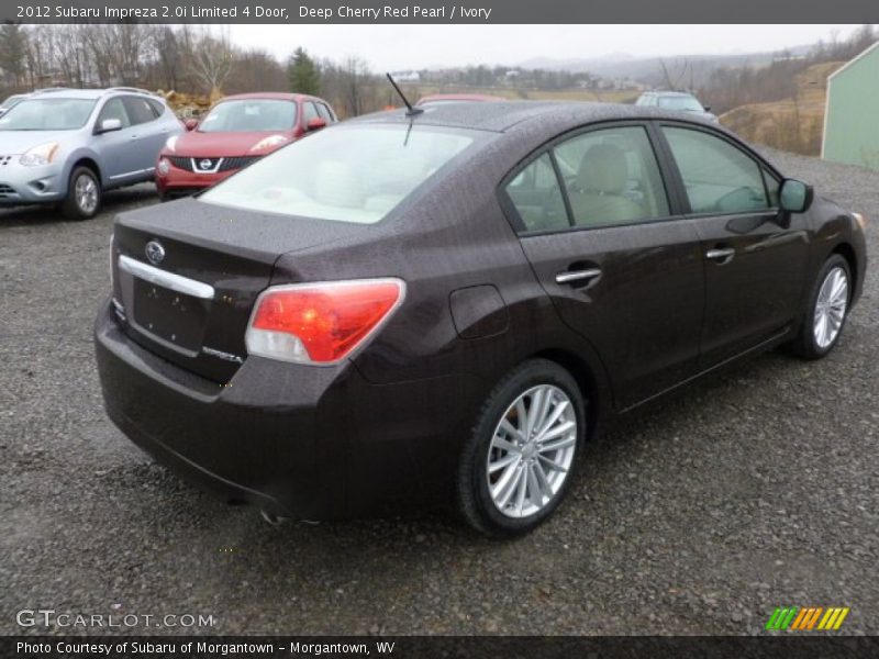 Deep Cherry Red Pearl / Ivory 2012 Subaru Impreza 2.0i Limited 4 Door