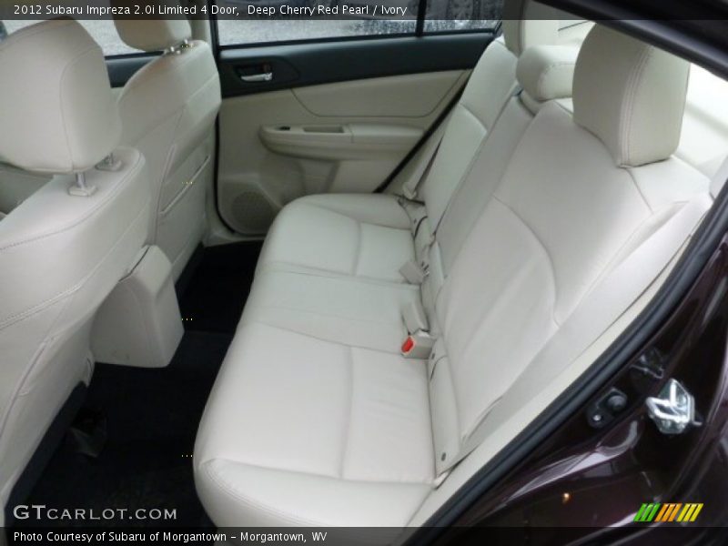 Rear Seat of 2012 Impreza 2.0i Limited 4 Door