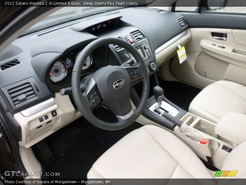 Ivory Interior - 2012 Impreza 2.0i Limited 4 Door 