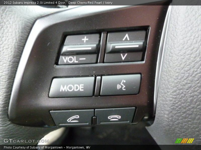 Controls of 2012 Impreza 2.0i Limited 4 Door