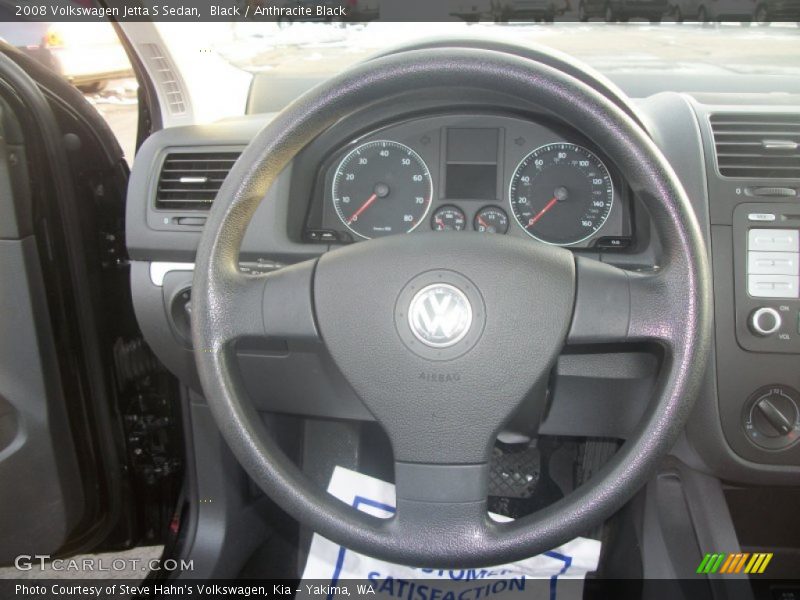 Black / Anthracite Black 2008 Volkswagen Jetta S Sedan